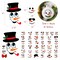 Wrapables Snowman Face Stickers for Crafts, Christmas Decoration for Windows, Refrigerators, Water Bottles, Cups (Set of 41), Frosty